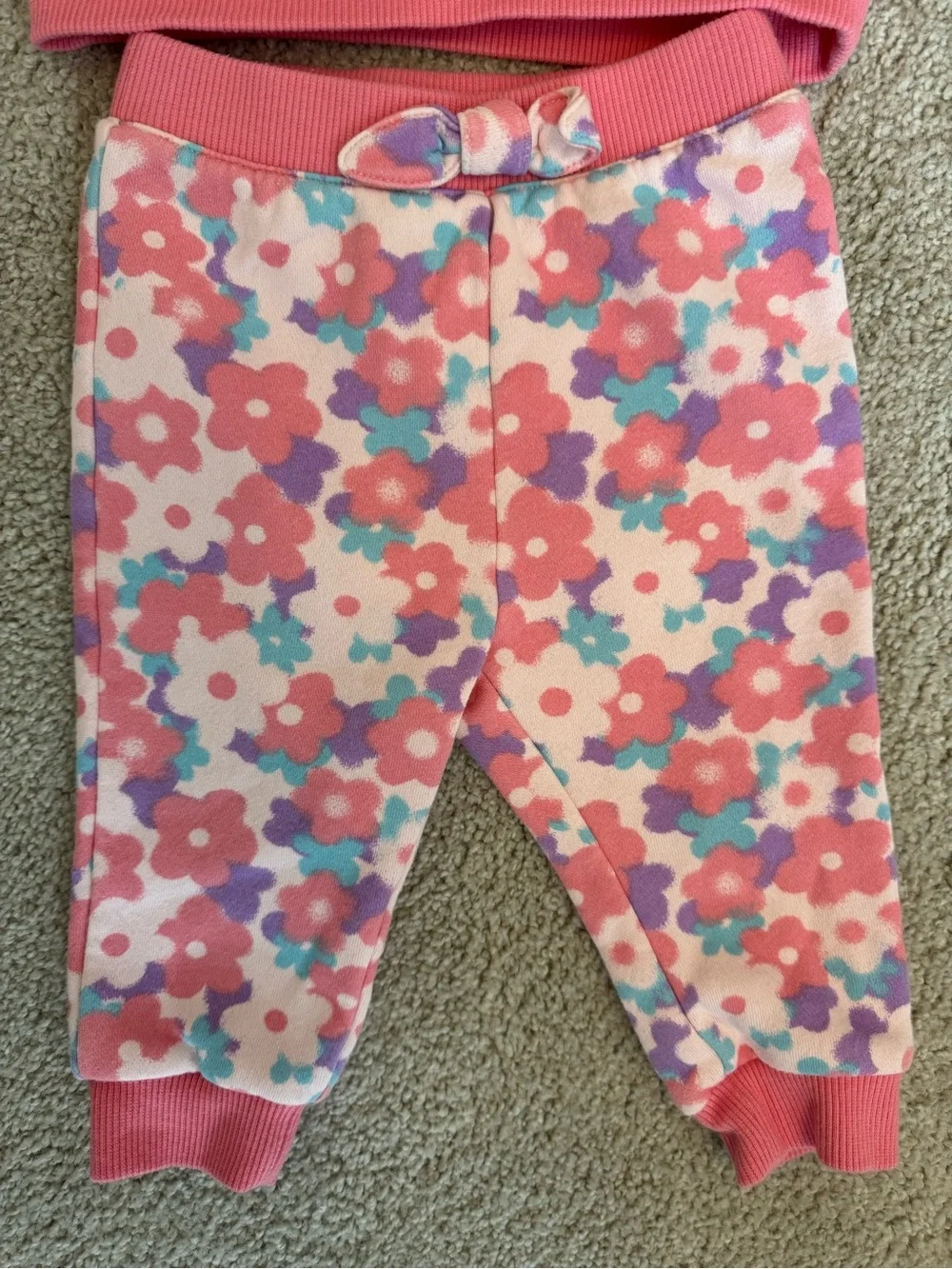 Tucker + Tate Pink Baby Sweatshirt and joggers